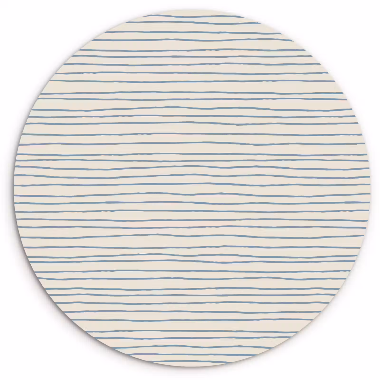 Wandcirkel - Glas - Blauw - Strepen - Beige — 1