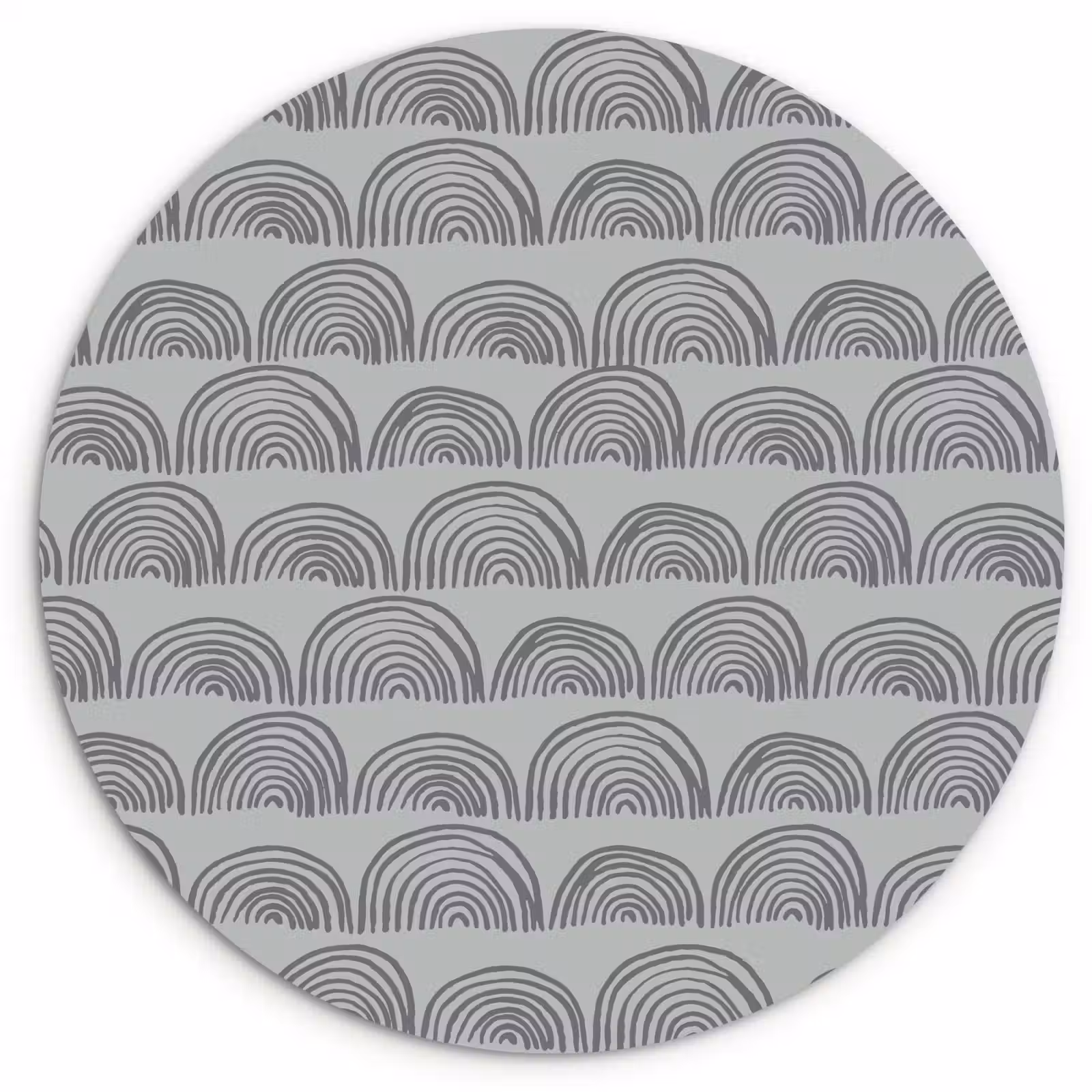 Wandcirkel - Glas - Grijs - Bogen - Patroon — 1