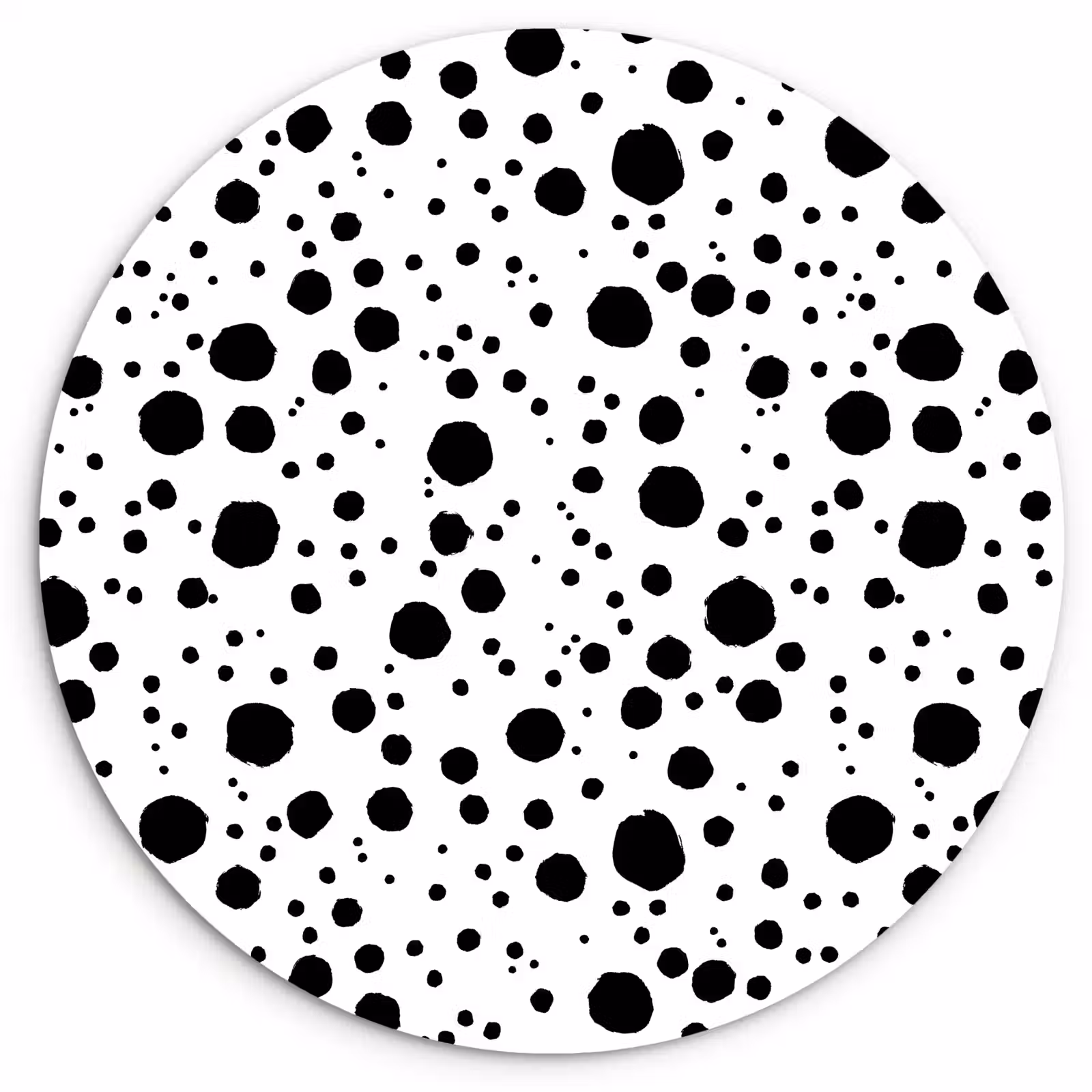 Wandcirkel - Glas - Penseel - Stippen - Patroon - Zwart — 1