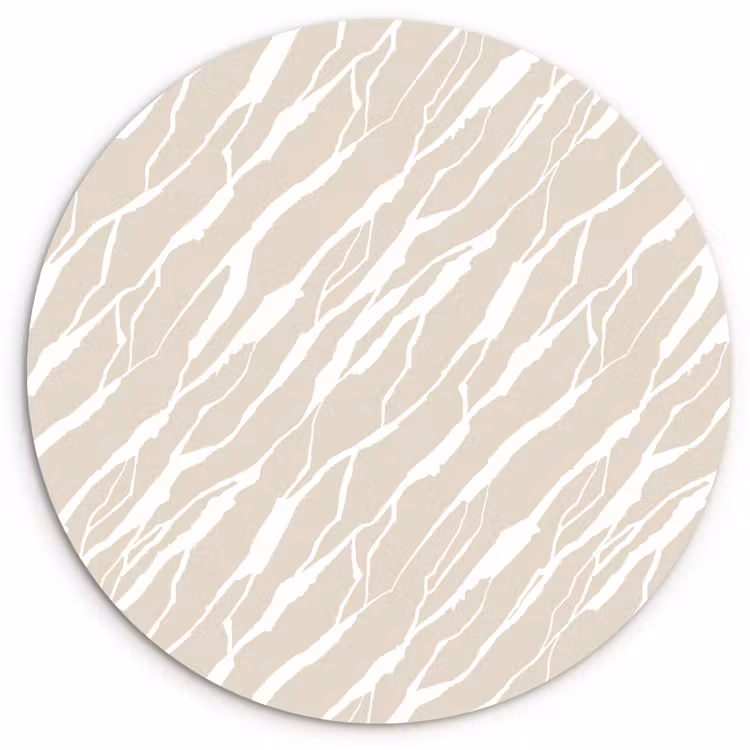 Wandcirkel - Glas - Beige - Wit - Patroon - Structuur — 1