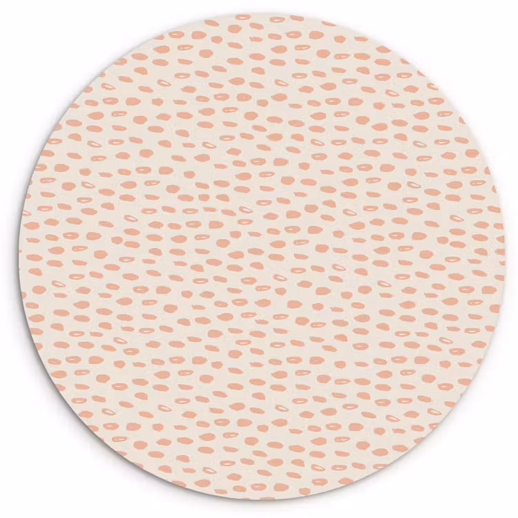 Wandcirkel - Glas - Rondjes - Patroon - Roze — 1