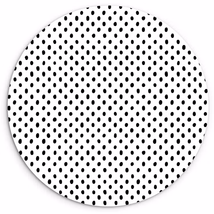Wandcirkel - Glas - Stippen - Patroon - Zwart - Wit — 1