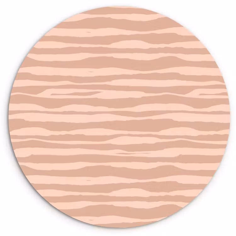 Wandcirkel - Glas - Strepen - Roze - Patroon — 1