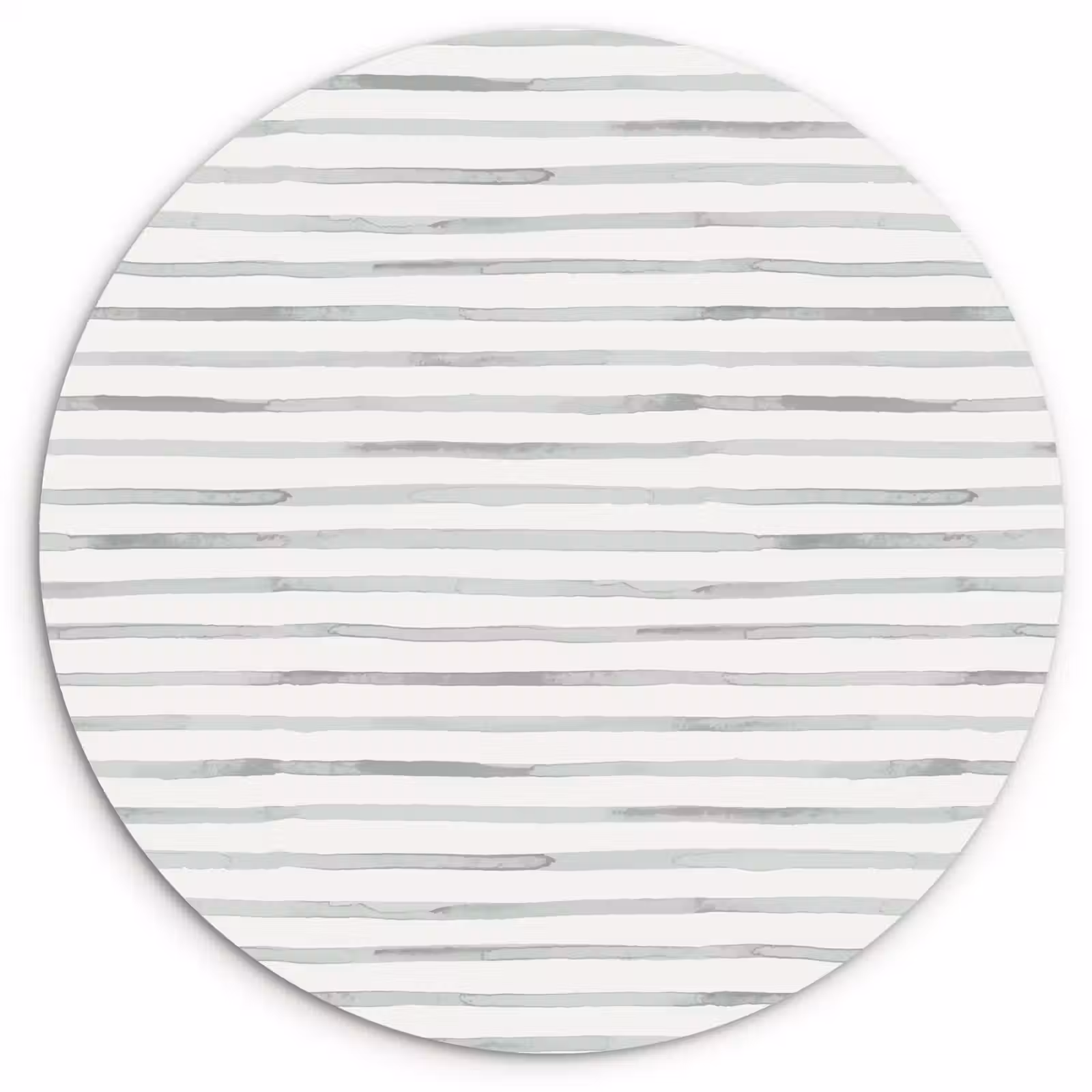 Wandcirkel - Glas - Aquarel - Strepen - Horizontaal - Grijs — 1