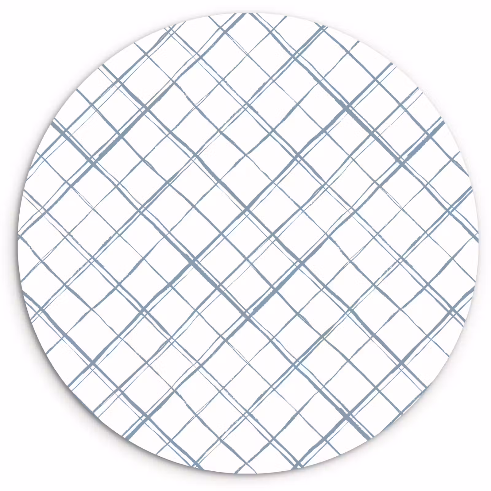 Wandcirkel - Glas - Raster - Blauw - Patroon — 1