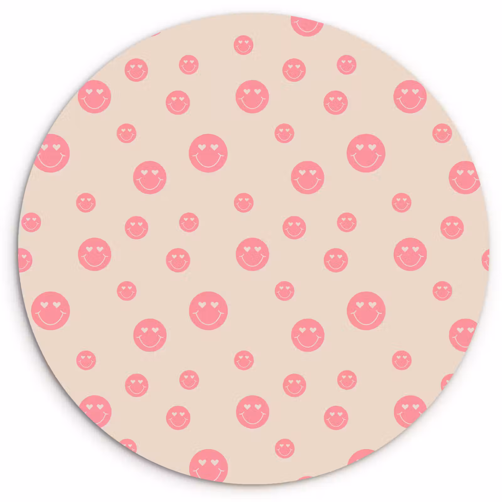 Wandcirkel - Glas - Smiley - Hart - Ogen - Patroon — 1