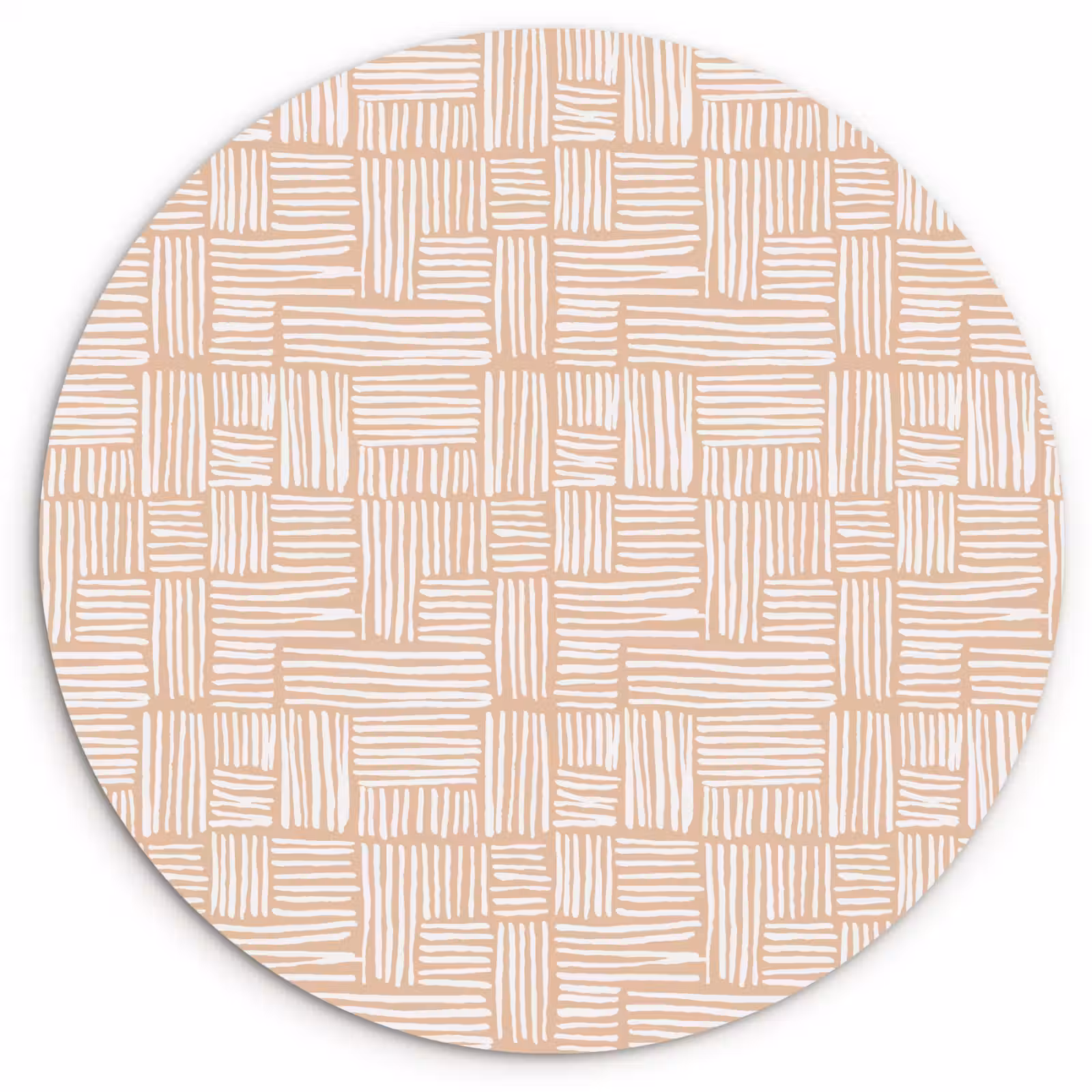 Wandcirkel - Glas - Strepen - Patroon - Terracotta — 1