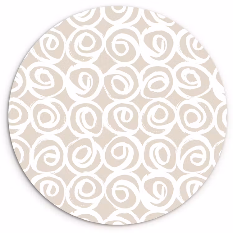 Wandcirkel - Glas - Beige - Patroon - Spiraal — 1
