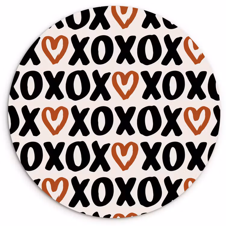 Wandcirkel - Glas - Liefde - Patroon - Typografie — 1
