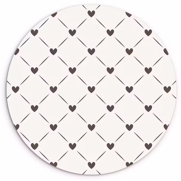 Wandcirkel - Glas - Patroon - Hartjes - Strepen - Ruiten — 1
