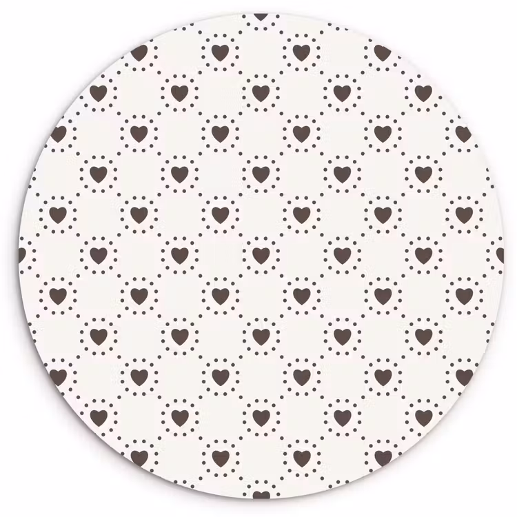 Wandcirkel - Glas - Stippen - Hart - Patroon — 1