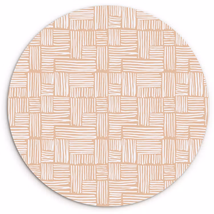 Wandcirkel - Glas - Strepen - Patroon - Terracotta — 1