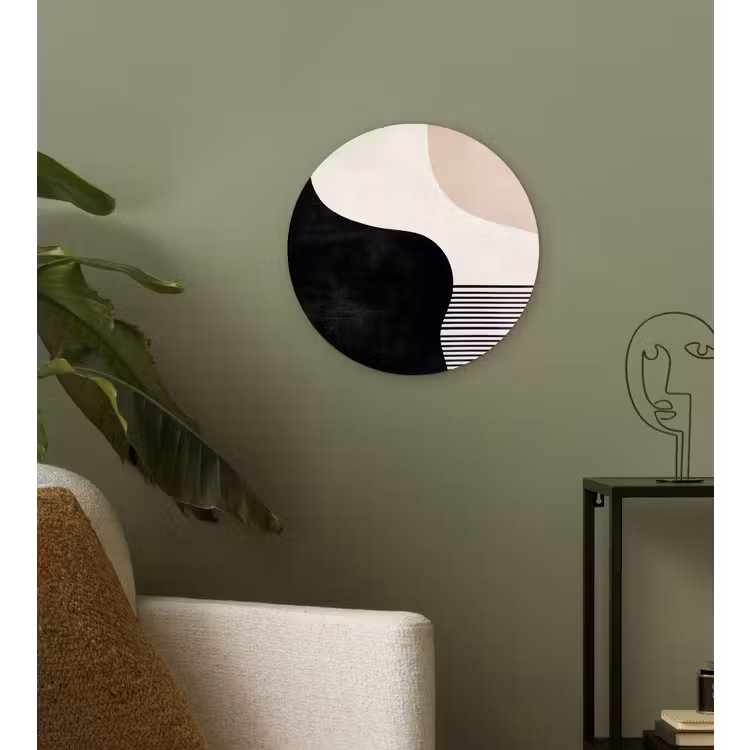 Wandcirkel - Glas - Abstract - Japandi - Beige - Modern — 3