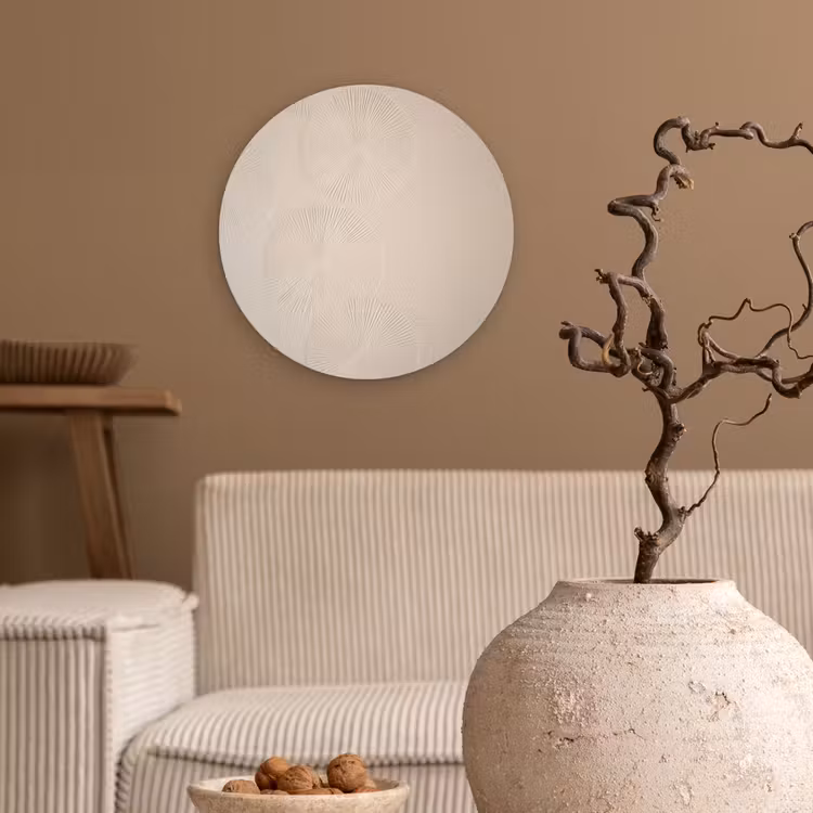 Wandcirkel - Glas - Japandi - Beige - Modern — 2