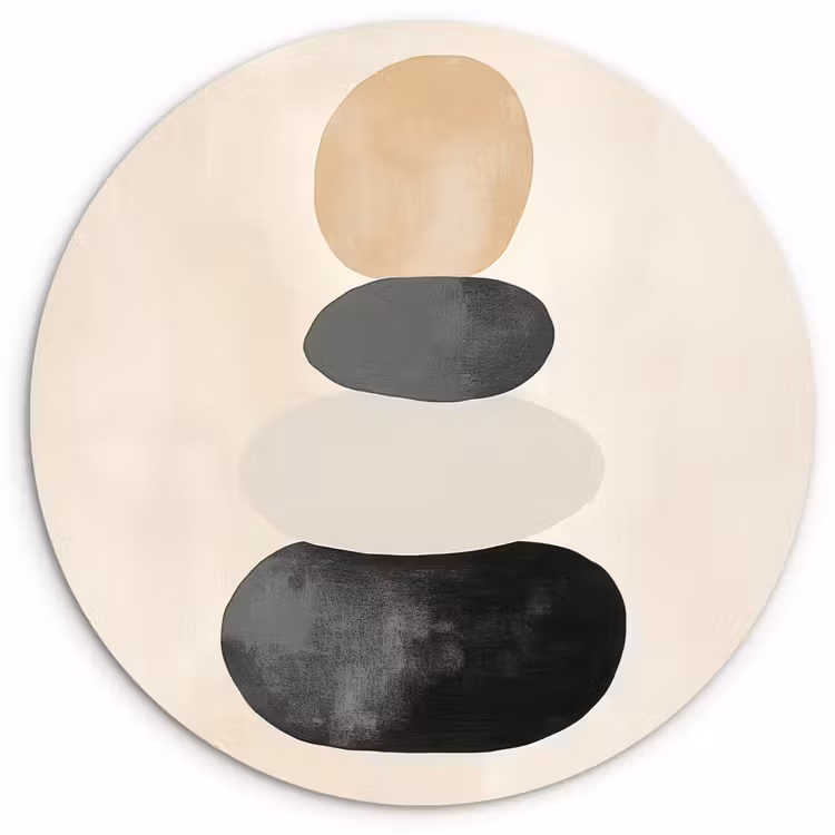 Wandcirkel - Glas - Japandi - Wabi sabi - Beige — 1