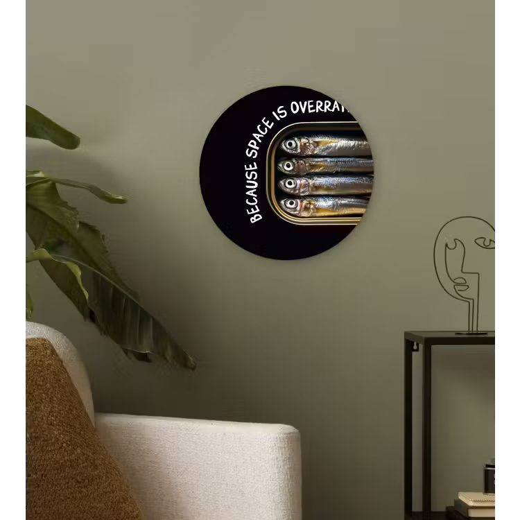 Wandcirkel - Glas - Sardines - Tekst - Vis - Blik — 3