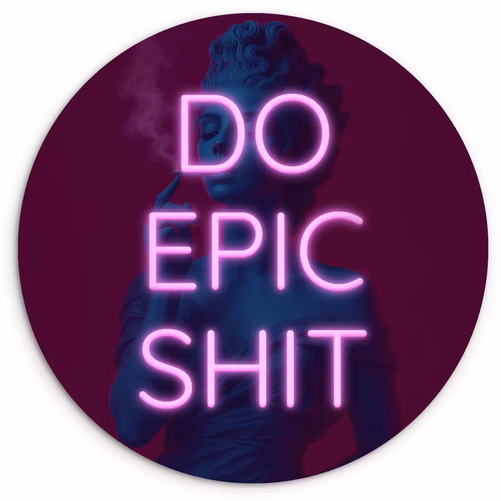 Wandcirkel - Glas - Buste - Neon - LED - Letters — 1