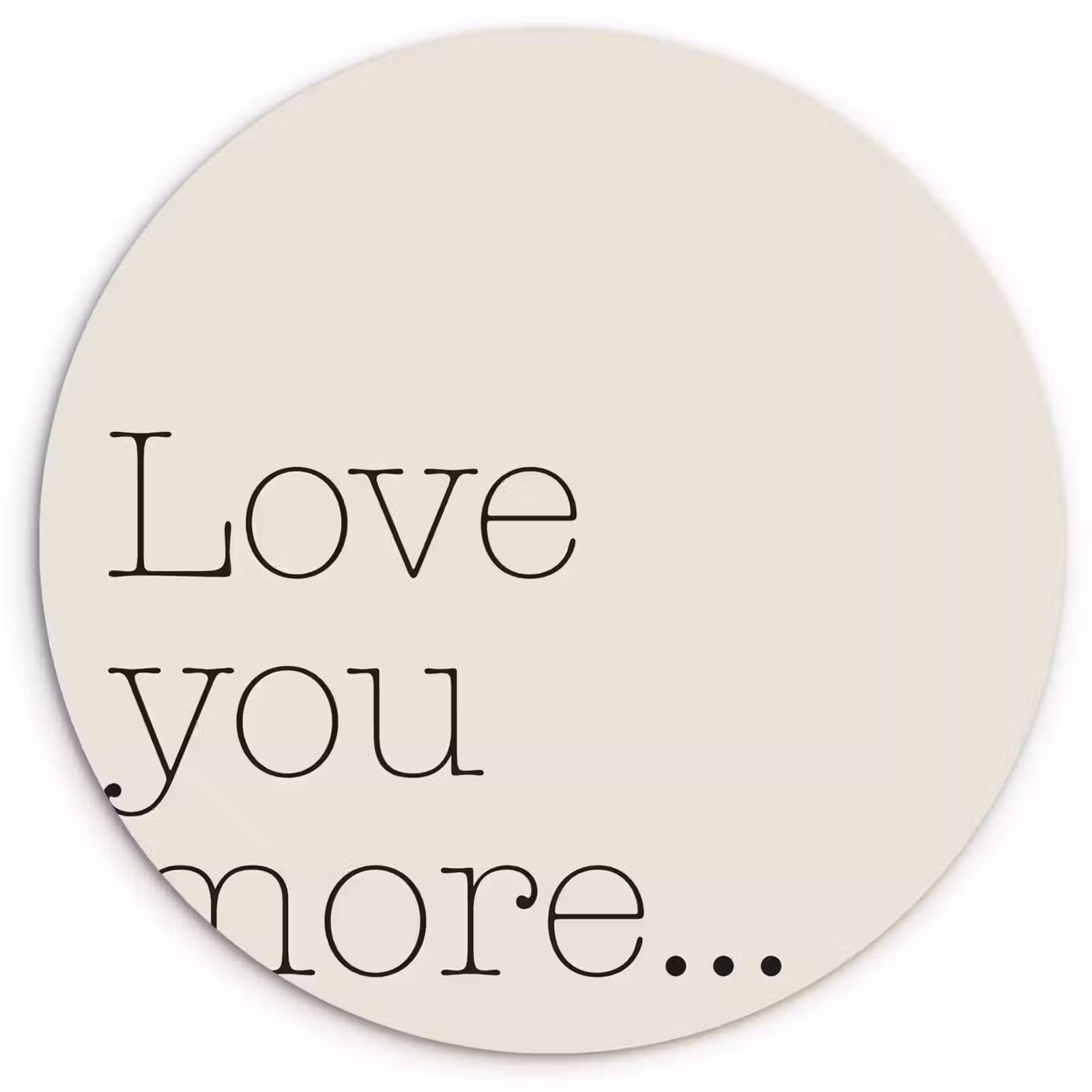Wandcirkel - Glas - Minimalistisch - Love - Beige — 1
