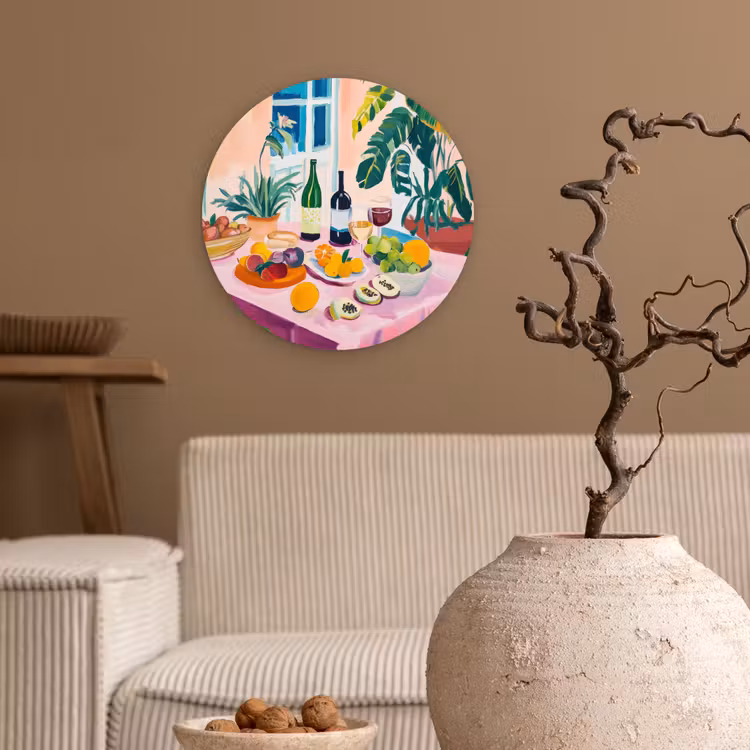 Wandcirkel - Glas - Tafel - Wijn - Fruit — 2