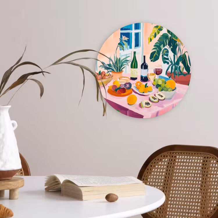 Wandcirkel - Glas - Tafel - Wijn - Fruit — 4