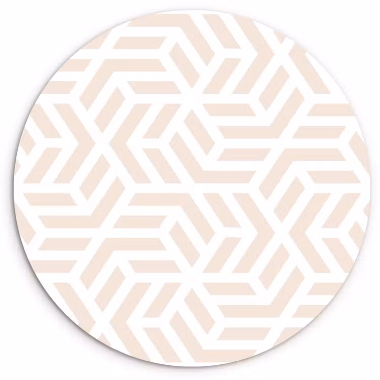 Wandcirkel - Glas - Beige - Geometrie - Patronen - Abstract — 1