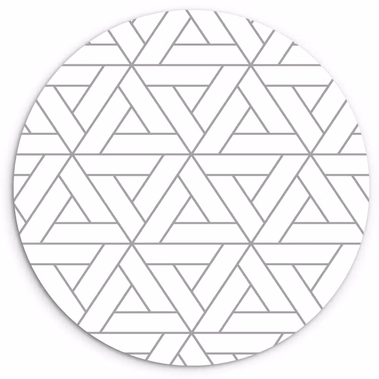 Wandcirkel - Glas - Design - Lijn - Patroon - Zwart - Wit — 1
