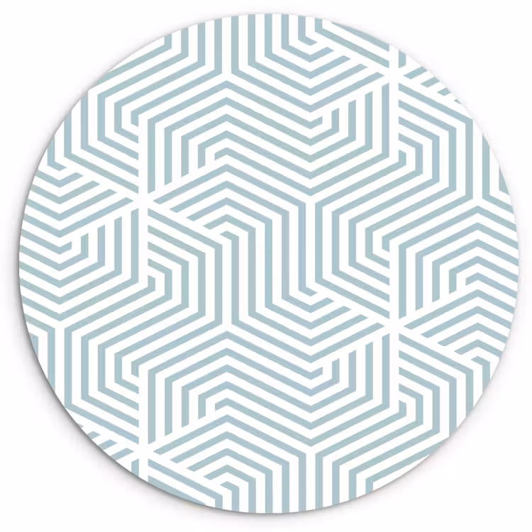 Wandcirkel - Glas - Geometrie - Lijn - Groen - Patroon — 1