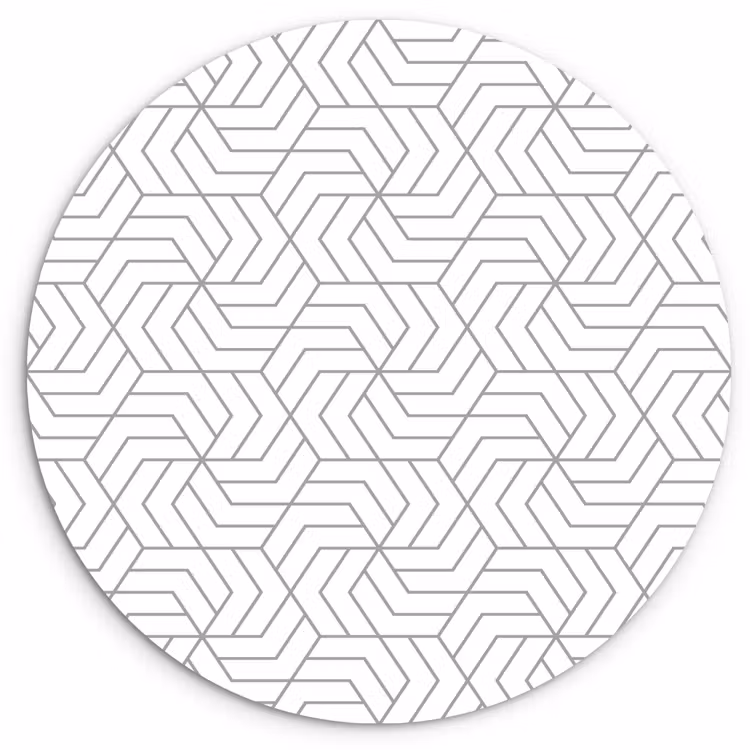 Wandcirkel - Glas - Geometrie - Lijn - Zwart - Wit - Patroon — 1