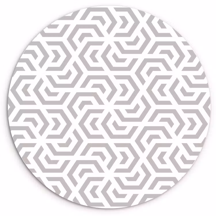 Wandcirkel - Glas - Grafisch - Patroon - Modern - Hexagon — 1