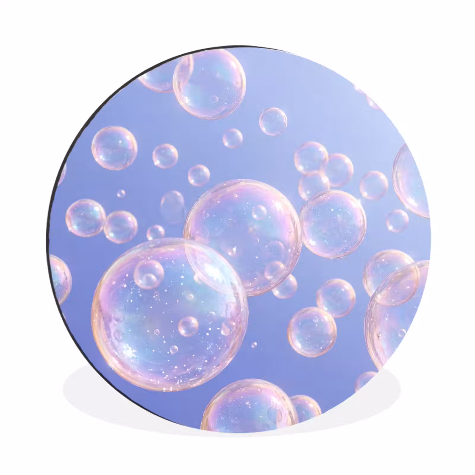 Wandcirkel - Aluminium - Pastel - Bubbels - Dromerig — 1