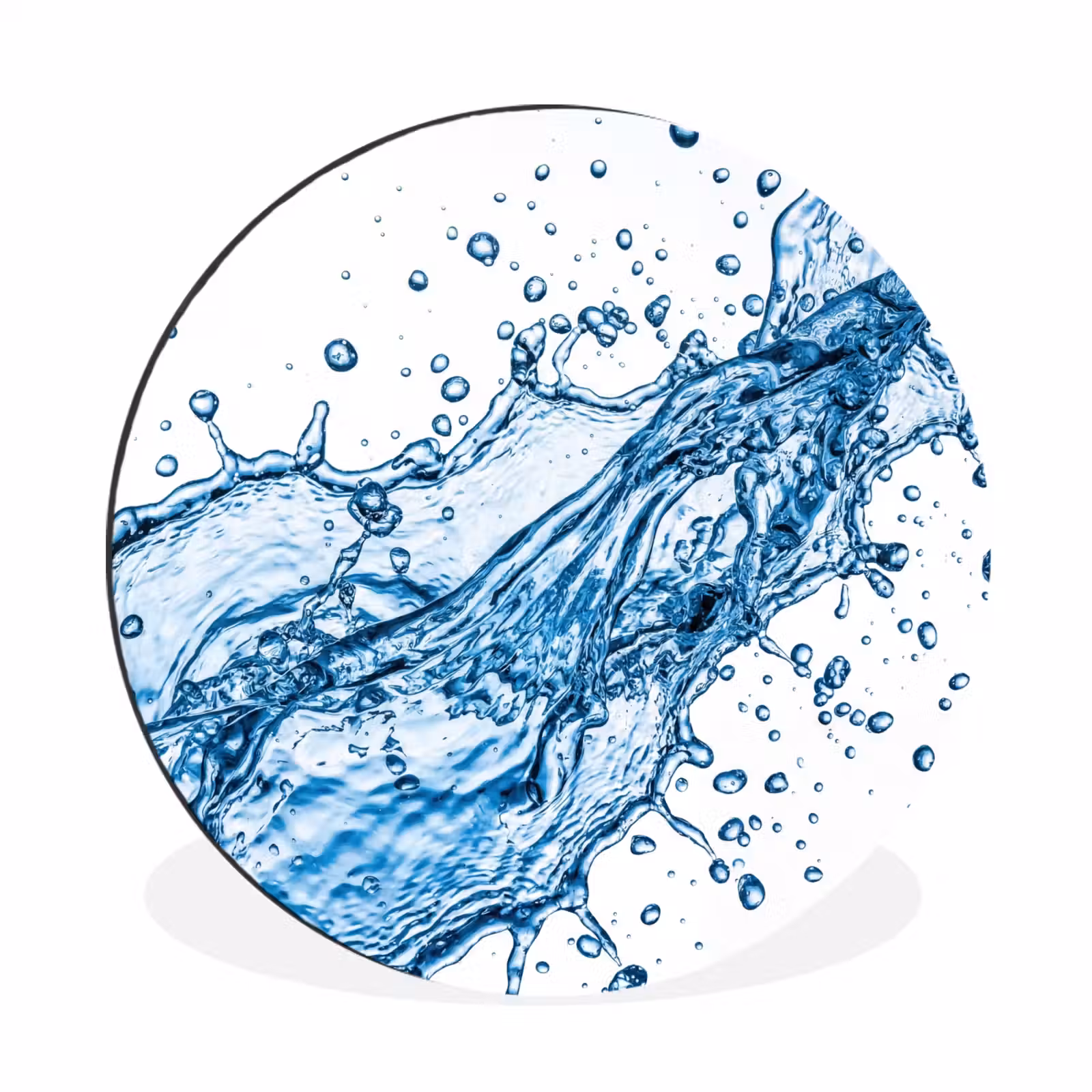 Wandcirkel - Aluminium - Spash - Water - Blauw — 1