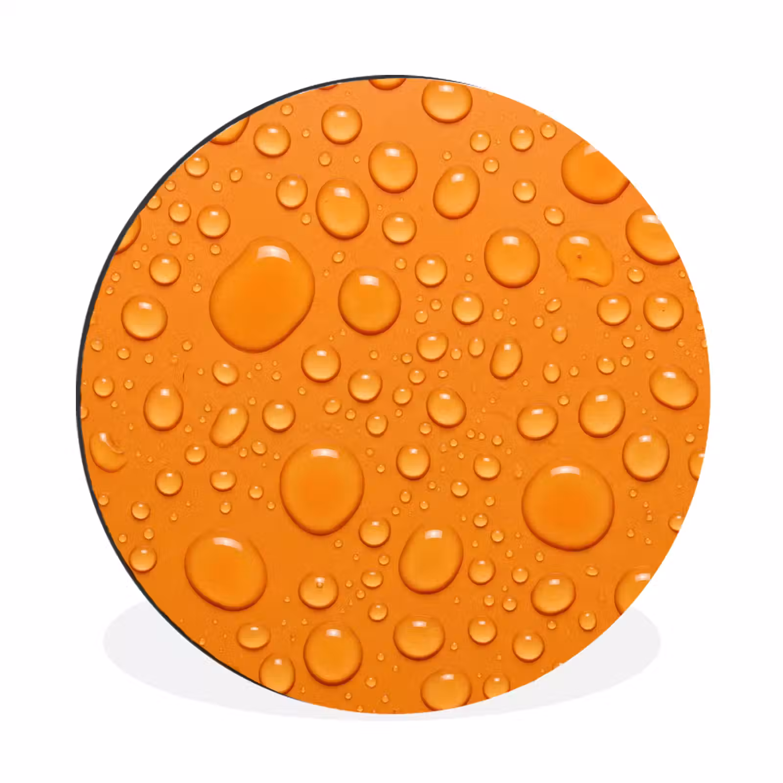 Wandcirkel - Aluminium - Water - Druppels - Oranje — 1