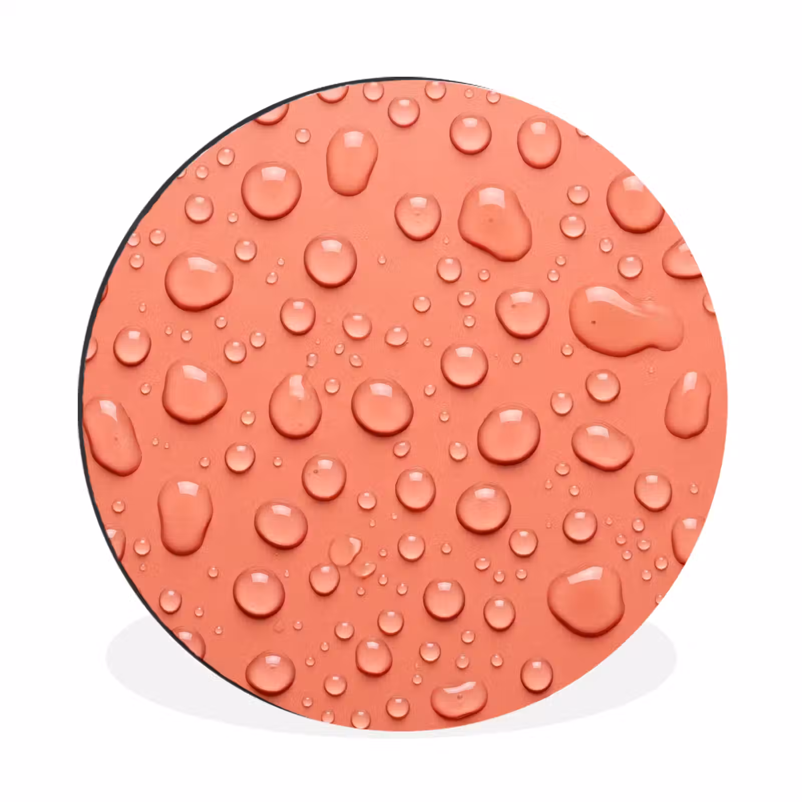 Wandcirkel - Aluminium - Water - Druppels - Roze — 1