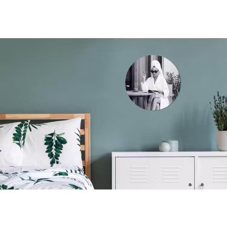 Wandcirkel - Aluminium - Modern - Vrouw - Zwart - Wit — 4