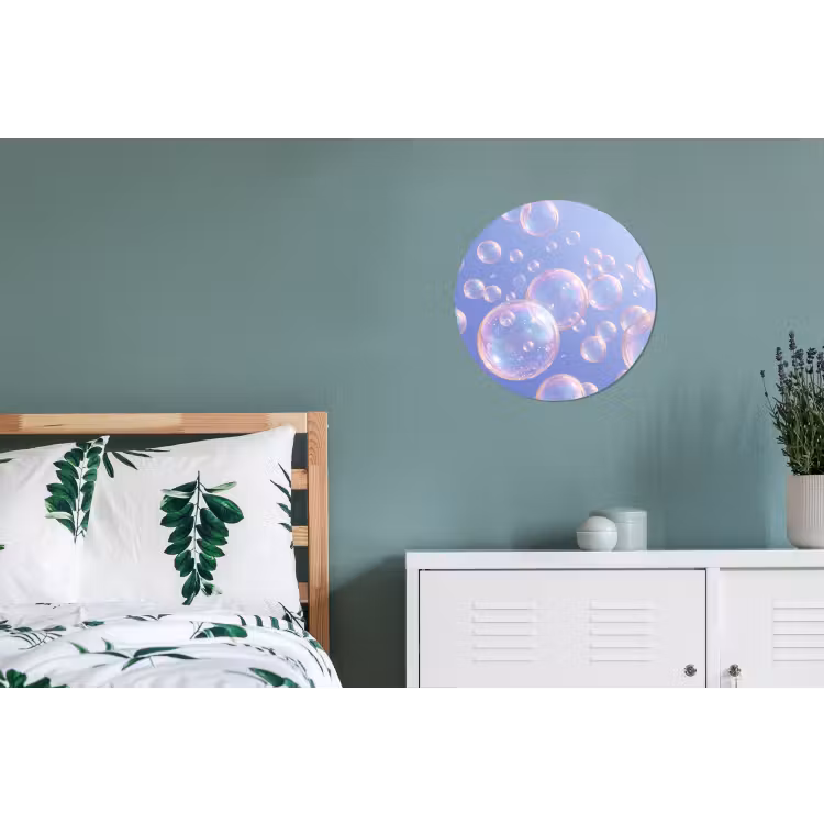 Wandcirkel - Aluminium - Pastel - Bubbels - Dromerig — 4