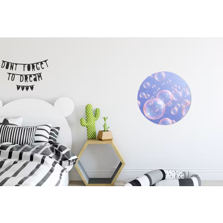 Wandcirkel - Aluminium - Pastel - Bubbels - Dromerig — 5