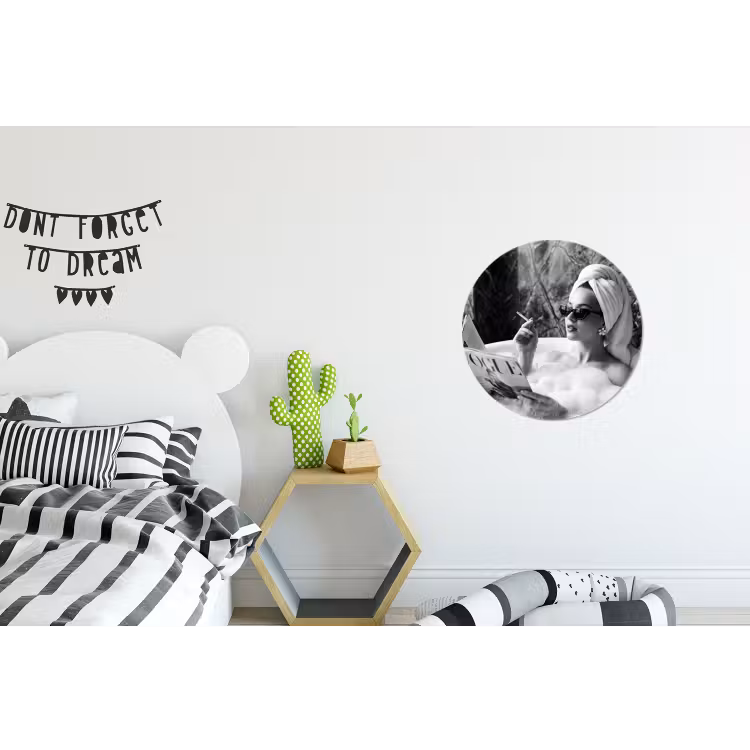 Wandcirkel - Aluminium - Relaxt - Bad - Zwart - Wit — 5