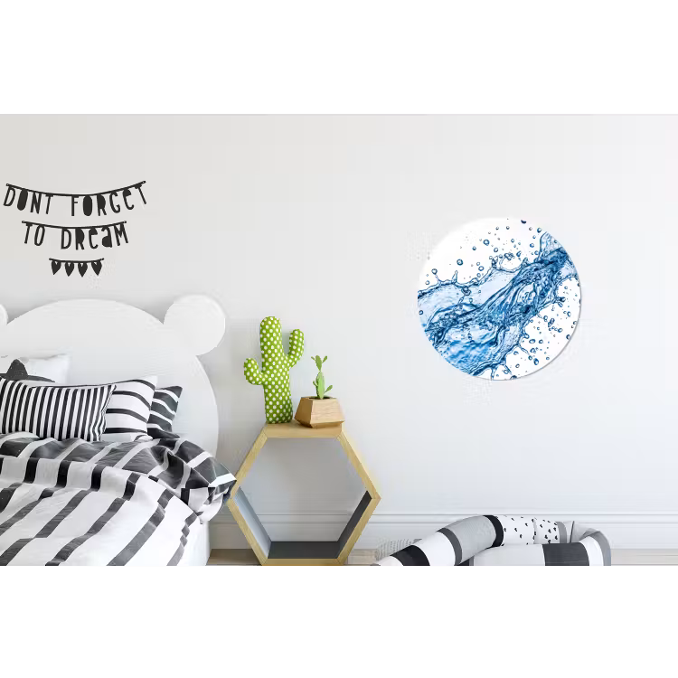 Wandcirkel - Aluminium - Spash - Water - Blauw — 5
