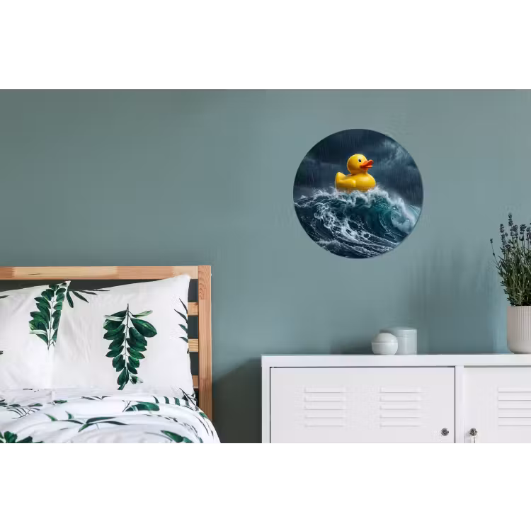 Wandcirkel - Aluminium - Storm - Badeend - Golven — 4