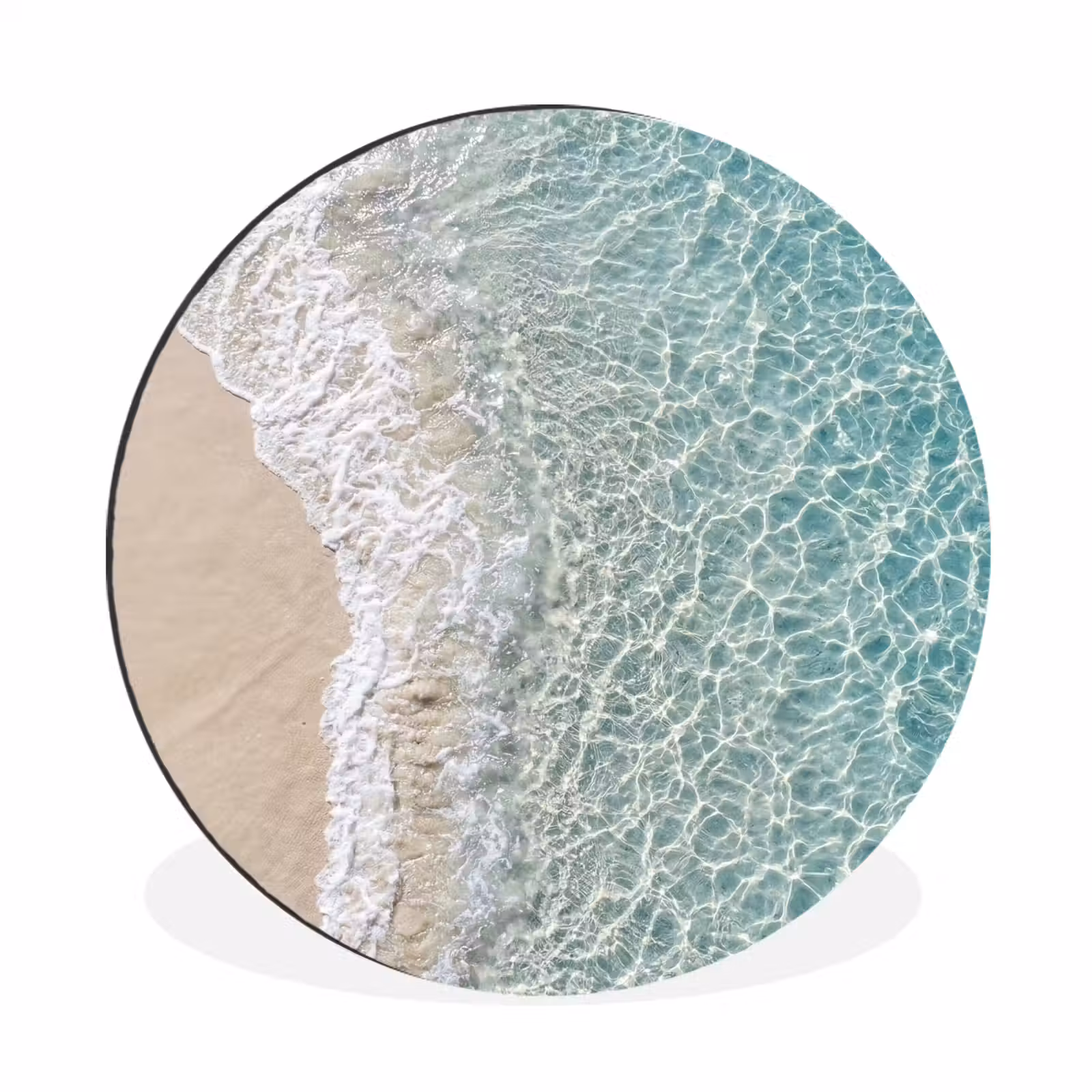 Wandcirkel - Aluminium - Kust - Zand - Blauw — 1