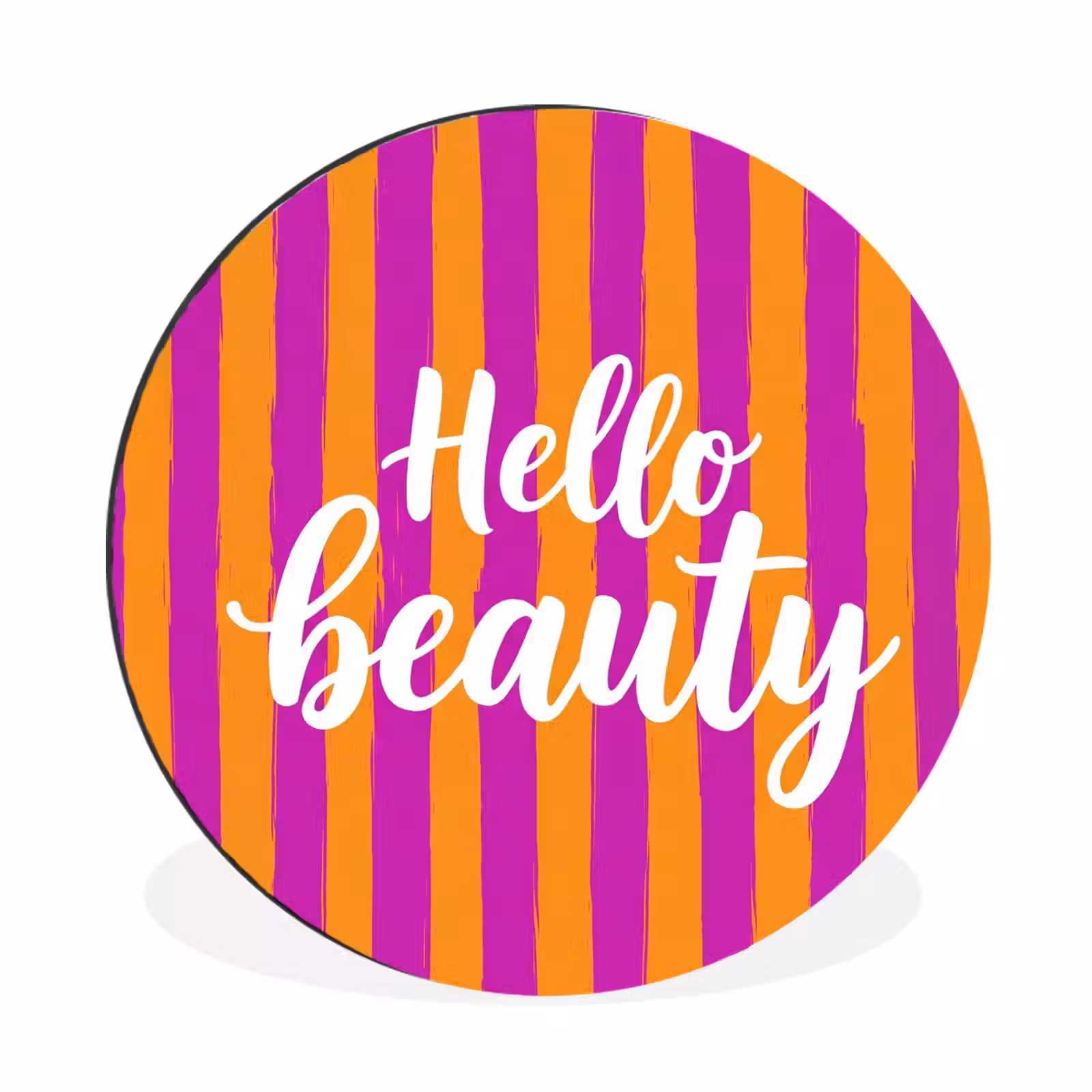 Wandcirkel - Aluminium - Modern - Hello - Oranje — 1