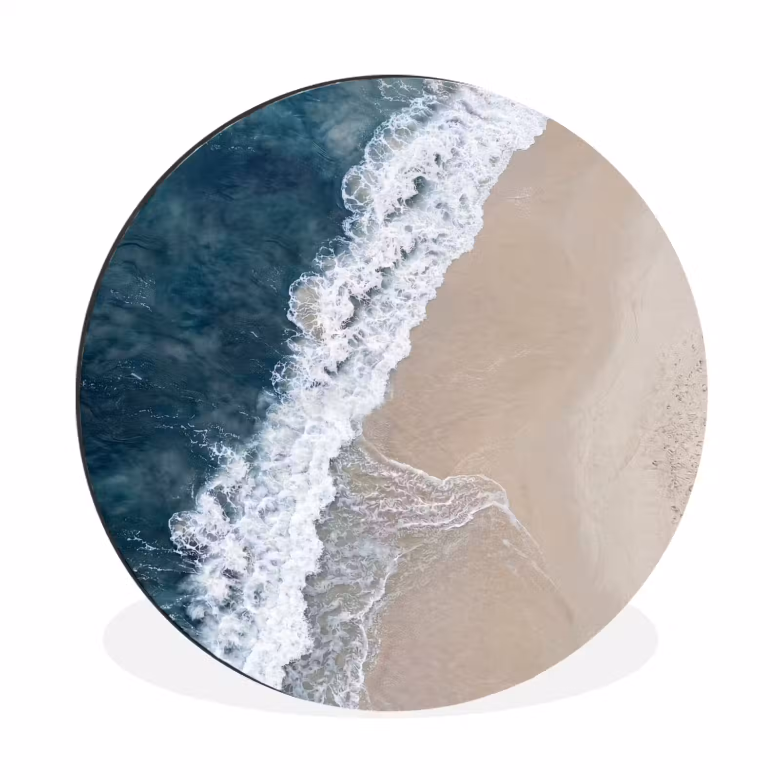 Wandcirkel - Aluminium - Strand - Zee - Golven — 1