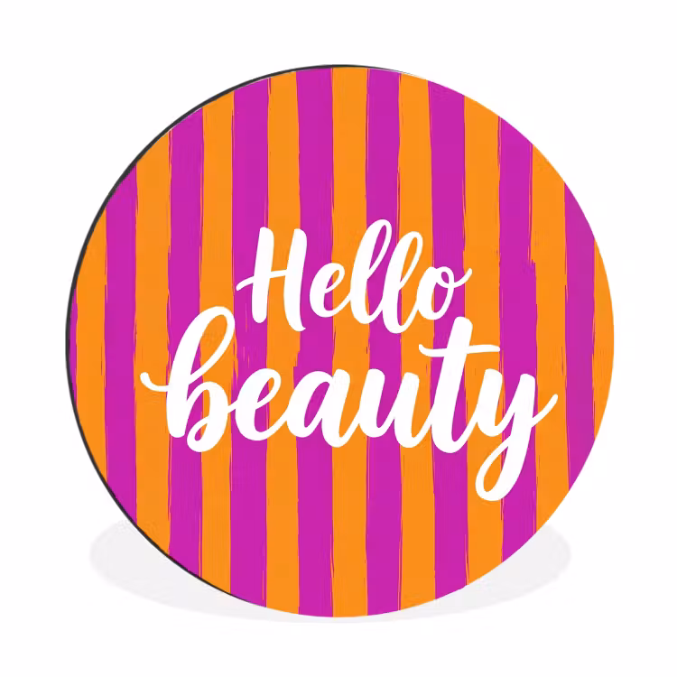 Wandcirkel - Aluminium - Modern - Hello - Oranje — 1