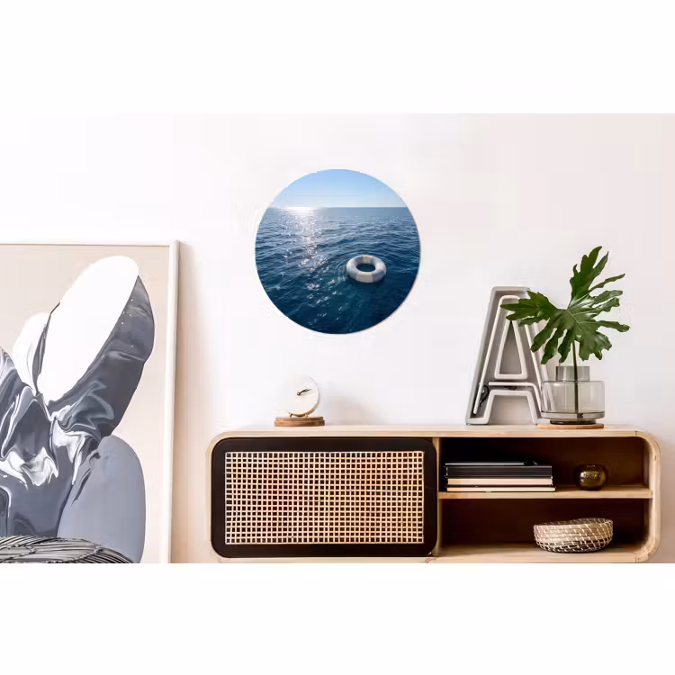 Wandcirkel - Aluminium - Oceaan - Zwemband - Horizon — 3
