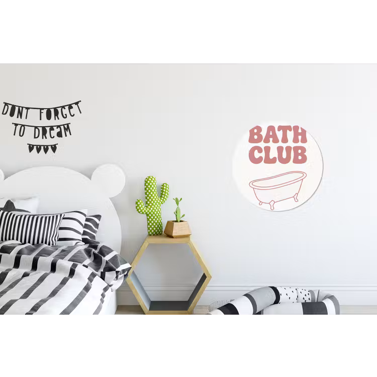 Wandcirkel - Aluminium - Retro - Bad - Roze — 5