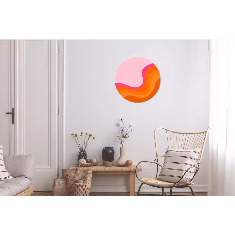 Wandcirkel - Aluminium - Retro - Waves - Kleurrijk — 2