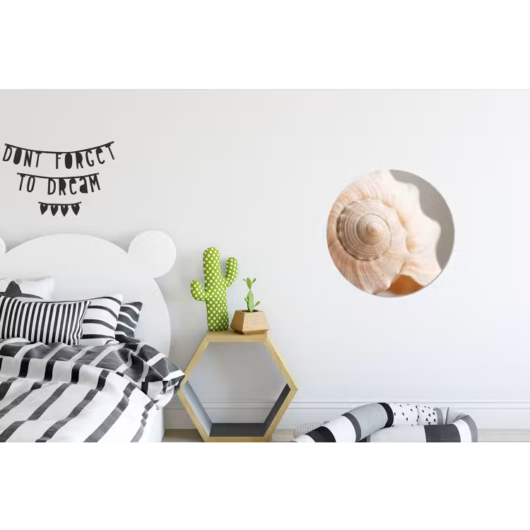 Wandcirkel - Aluminium - Schelp - Detail - Beige — 5
