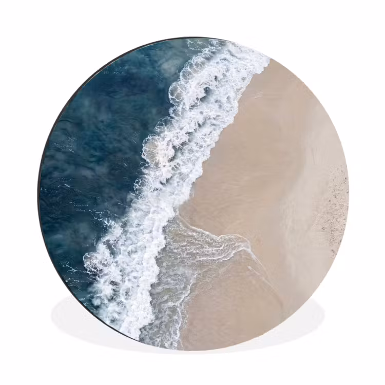 Wandcirkel - Aluminium - Strand - Zee - Golven — 1