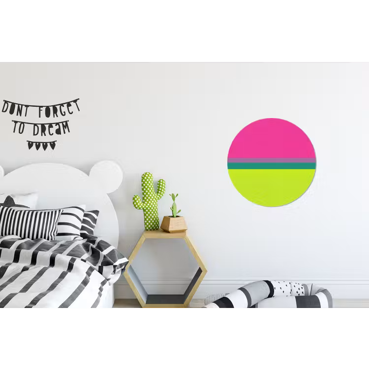 Wandcirkel - Aluminium - Strepen - Modern - Kleurrijk — 5