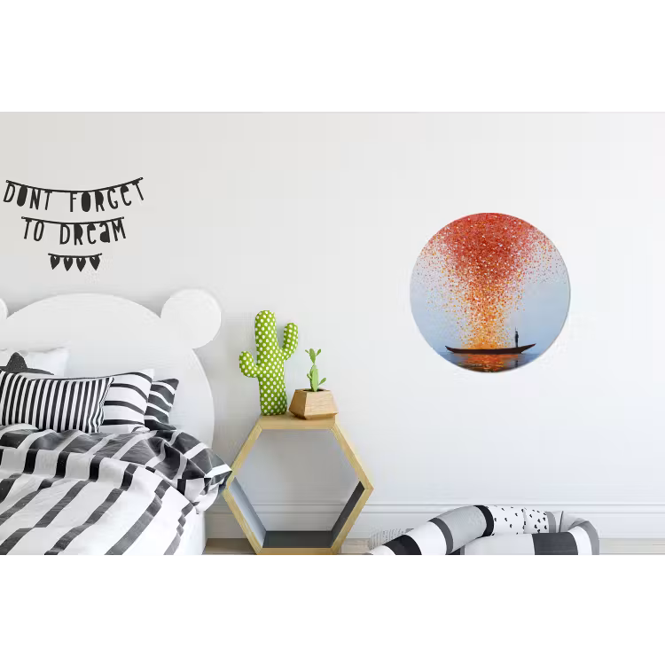 Wandcirkel - Aluminium - Wolk - Confetti - Boot - Wateroppervlakte — 5